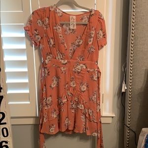 Sadie and Sage Orange floral dress